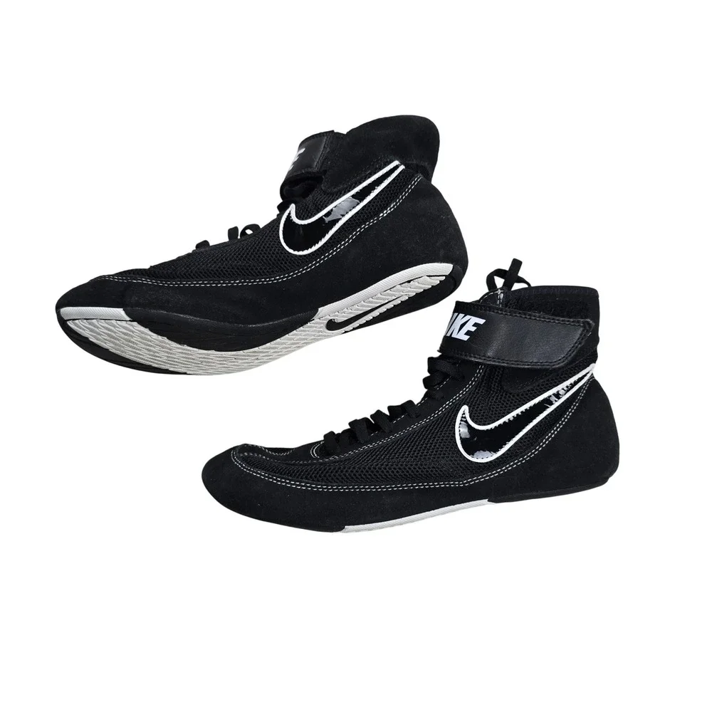Nike Speedsweep VII Wrestling Shoes Men 7.5 Black White Good Condition
